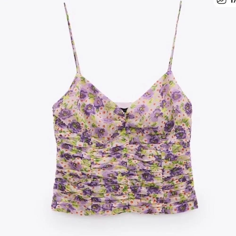 Zara Purple and Green Floral Camisole size small new with tags